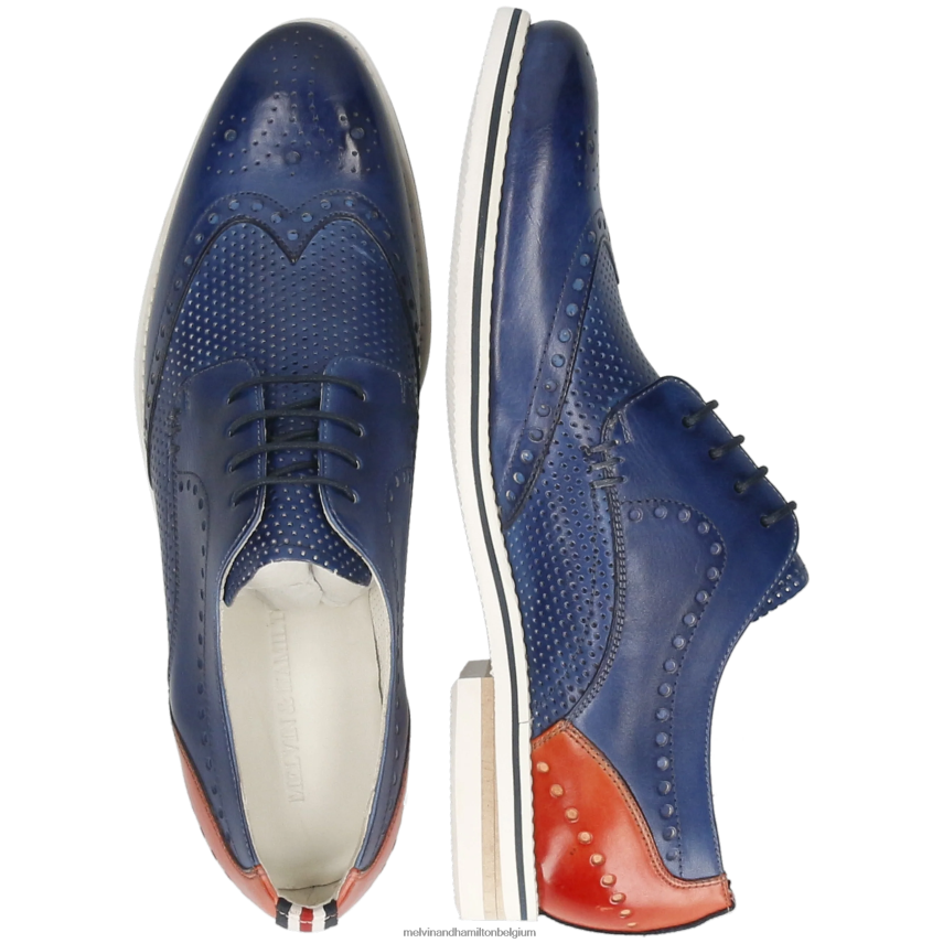 Melvin & Hamilton Derby-schoenen blauw Heren Schot 2 V488DN512