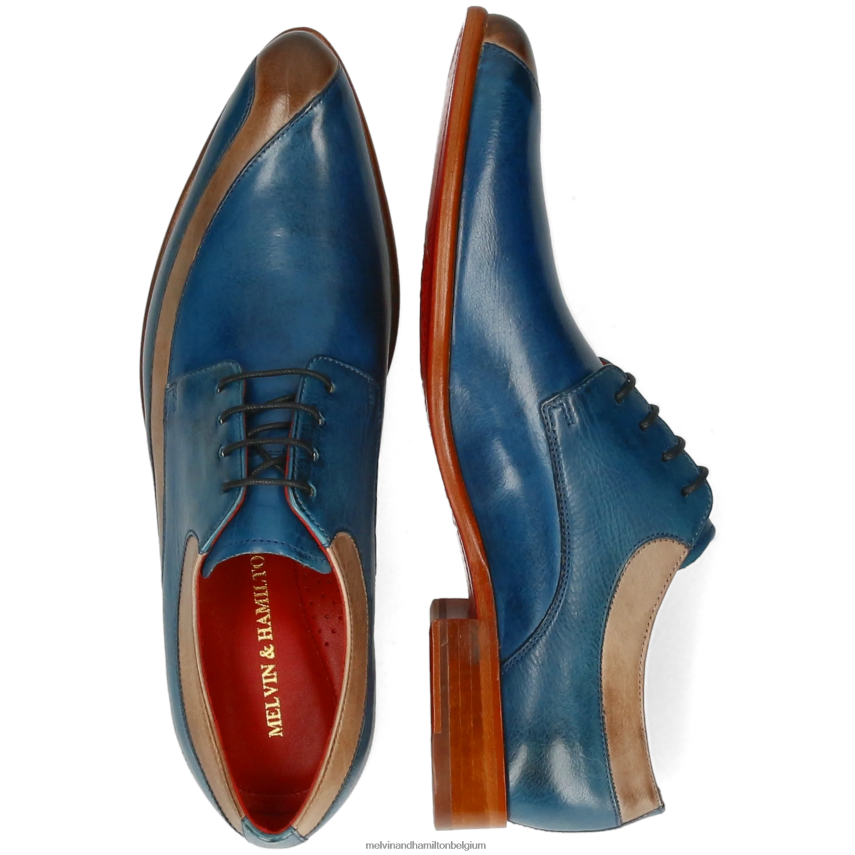 Melvin & Hamilton Derby-schoenen blauw Heren Ton 36 V488DN503