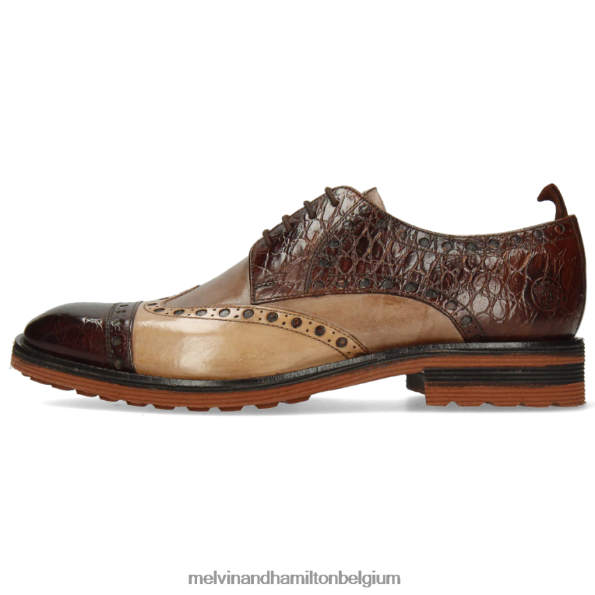 Melvin & Hamilton Derby-schoenen bruin Heren draaikolk 48 V488DN542