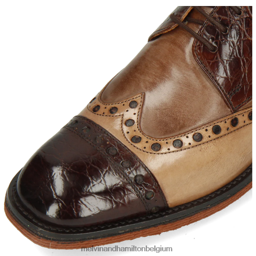 Melvin & Hamilton Derby-schoenen bruin Heren draaikolk 48 V488DN542
