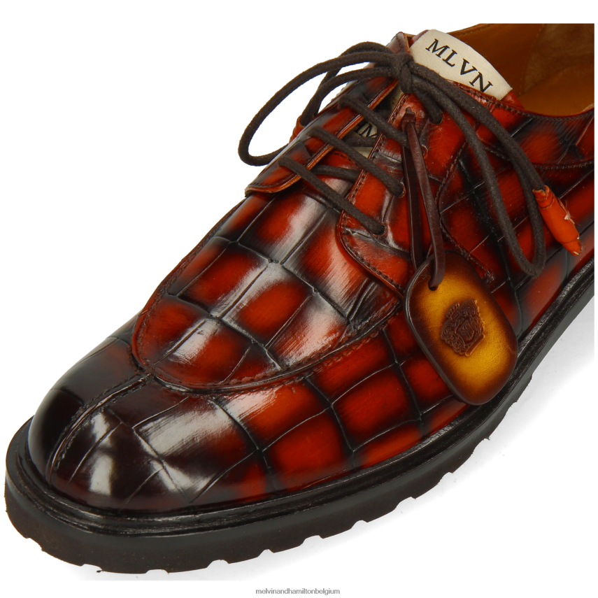 Melvin & Hamilton Derby-schoenen oranje Heren doorboren 2 V488DN430