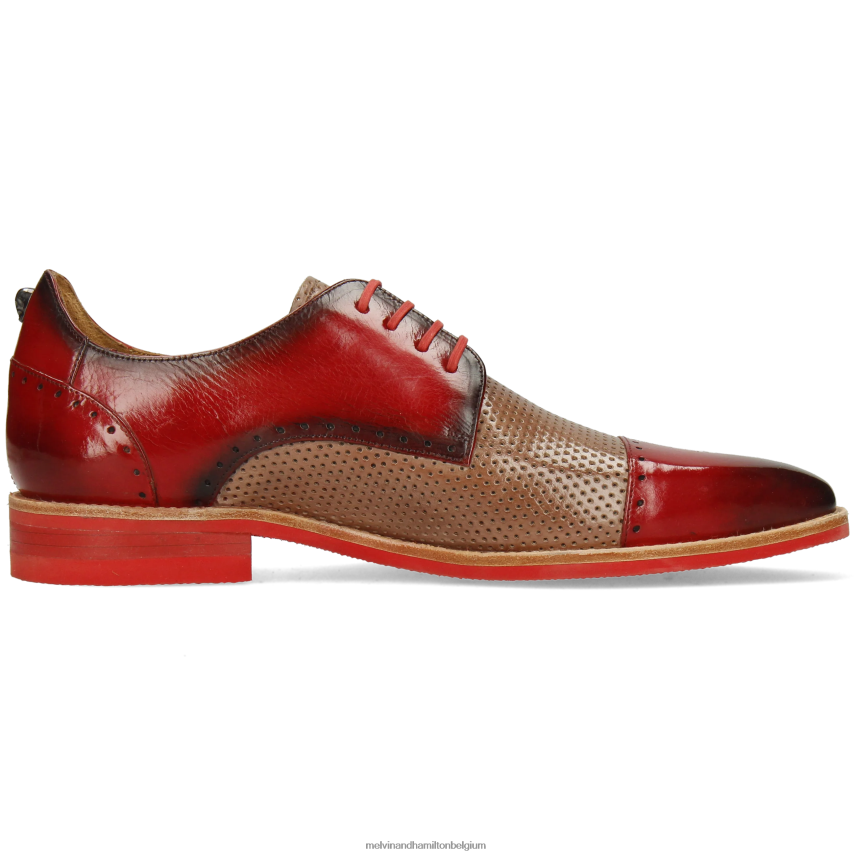 Melvin & Hamilton Derby-schoenen rood Heren dave 1 V488DN513