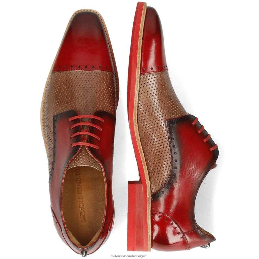 Melvin & Hamilton Derby-schoenen rood Heren dave 1 V488DN513