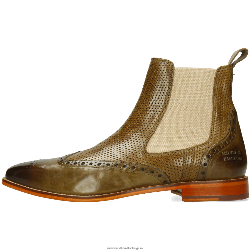 Melvin & Hamilton enkel laarzen khaki Heren Alex 9 V488DN48