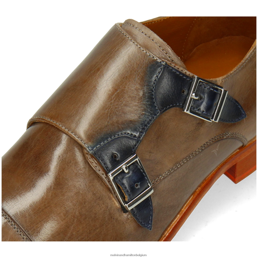 Melvin & Hamilton monnik schoenen lichtbruin Heren Lewis 52 V488DN342