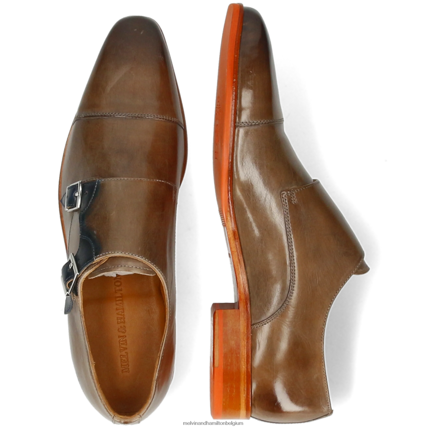 Melvin & Hamilton monnik schoenen lichtbruin Heren Lewis 52 V488DN342