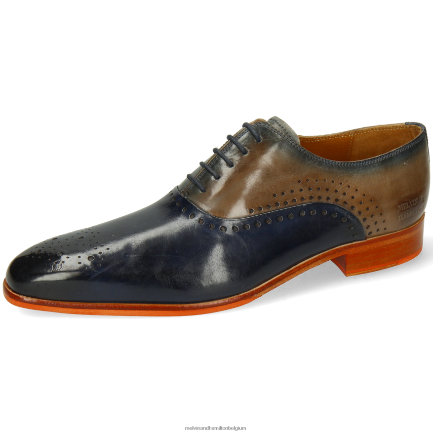 Melvin & Hamilton Oxford schoenen blauw Heren Lewis 41 V488DN163