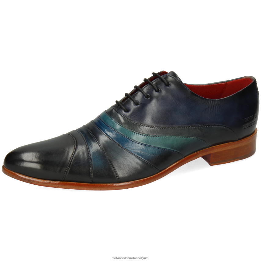 Melvin & Hamilton Oxford schoenen blauw Heren Ton 43 V488DN175