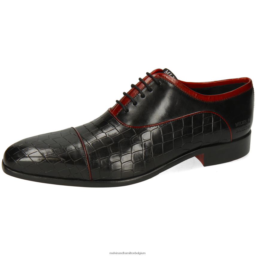 Melvin & Hamilton Oxford schoenen zwart Heren lans 23 V488DN152
