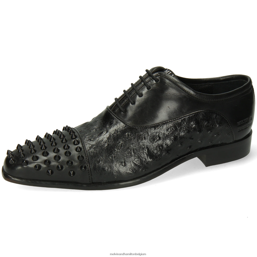 Melvin & Hamilton Oxford schoenen zwart Heren lans 23 V488DN165