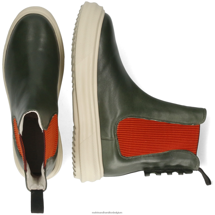 Melvin & Hamilton enkel laarzen groente vrouwen Fay 5 V488DN1003