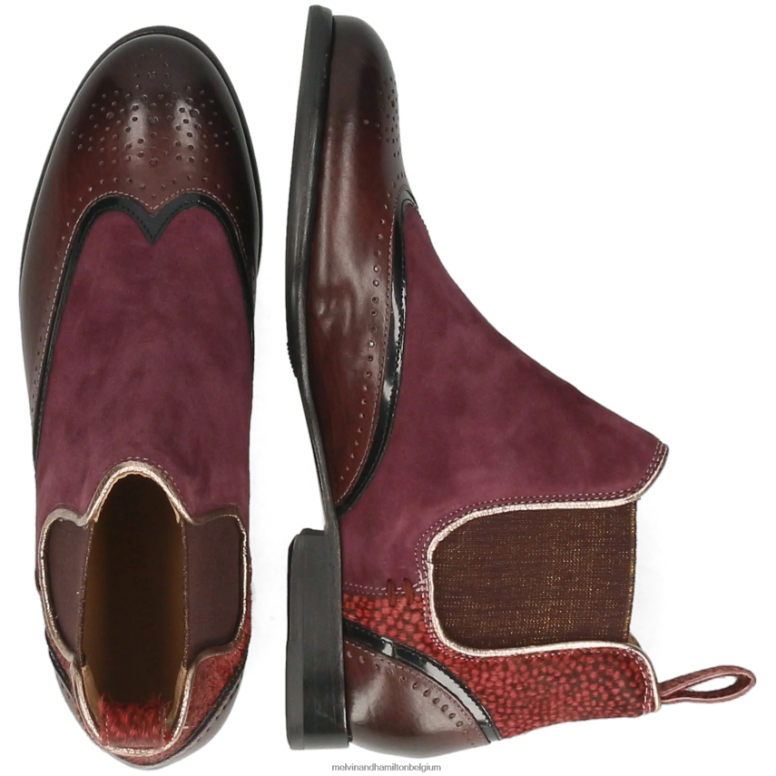 Melvin & Hamilton enkel laarzen paars vrouwen sally 19 V488DN1087