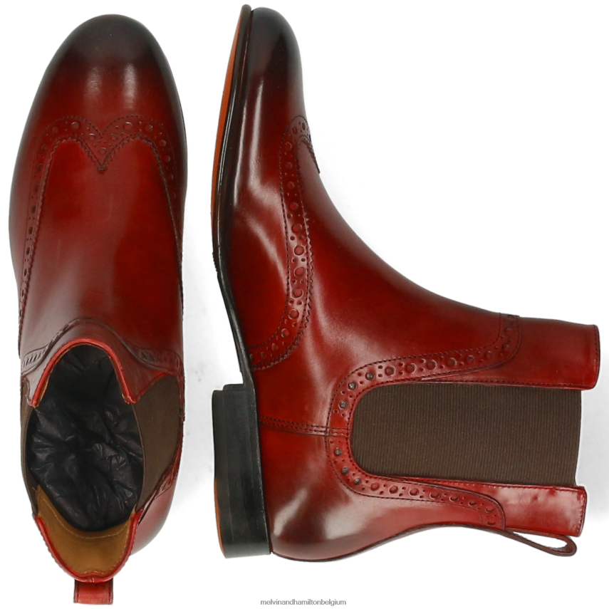 Melvin & Hamilton enkel laarzen rood vrouwen sally 192 V488DN833