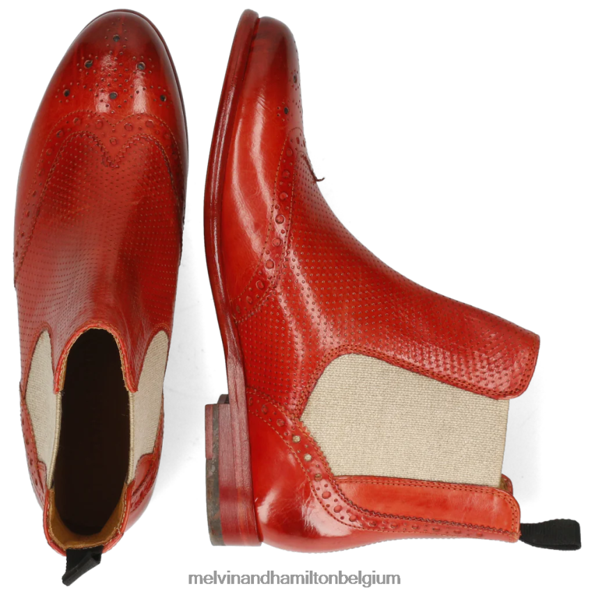 Melvin & Hamilton enkel laarzen rood vrouwen selina 6 V488DN1072
