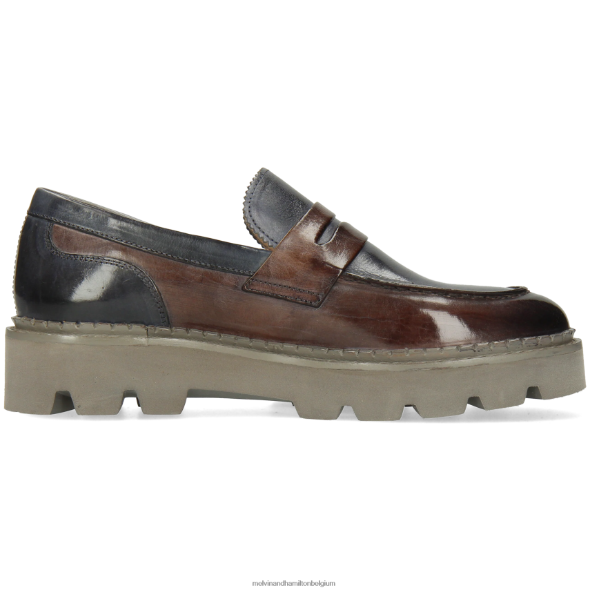 Melvin & Hamilton instappers grijs vrouwen Jade 12 V488DN1409