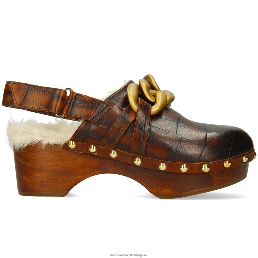 Melvin & Hamilton klompen bruin vrouwen flora 1 V488DN1990