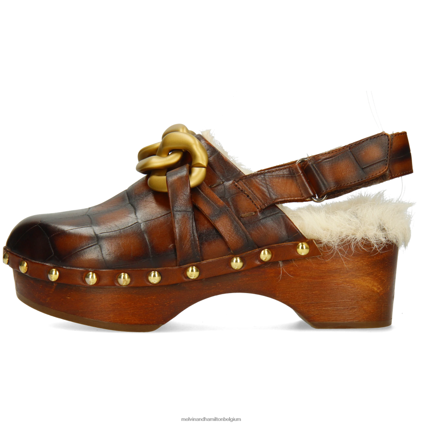 Melvin & Hamilton klompen bruin vrouwen flora 1 V488DN1990