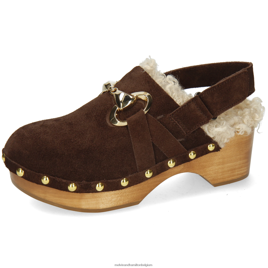 Melvin & Hamilton klompen bruin vrouwen flora 1 V488DN1992