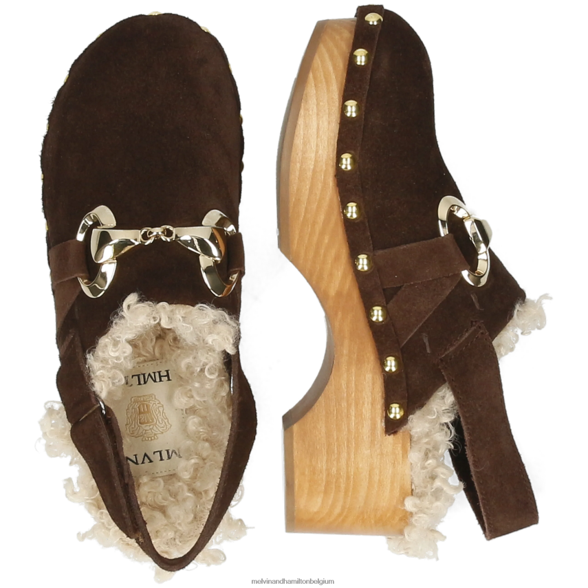 Melvin & Hamilton klompen bruin vrouwen flora 1 V488DN1992
