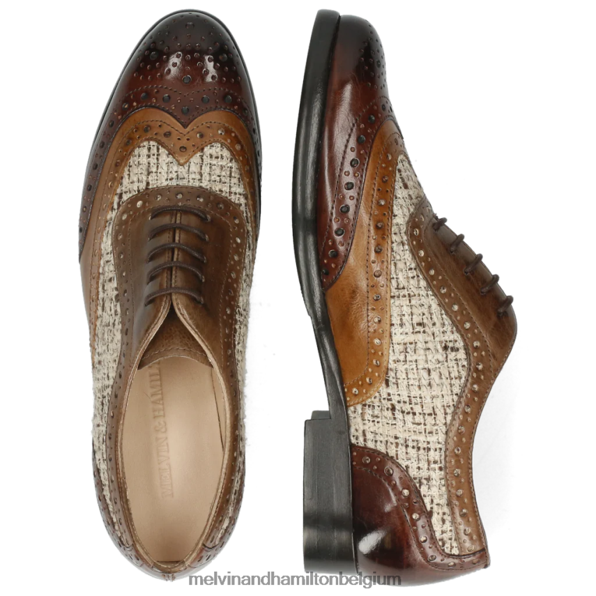 Melvin & Hamilton Oxford schoenen bruin vrouwen selina 56 V488DN1285