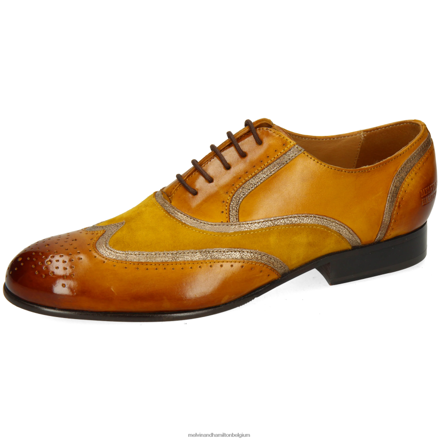 Melvin & Hamilton Oxford schoenen geel vrouwen sally 38 V488DN1276